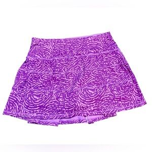 Purple & Pink Animal Print Athletic‎ Skort Built-in Shorts Size 8